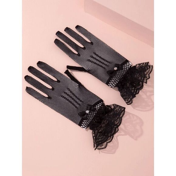 🖤 3PCS Pinup Retro Vintage Classy 1950s Halloween Black Accessories Set NEW - Picture 3 of 15